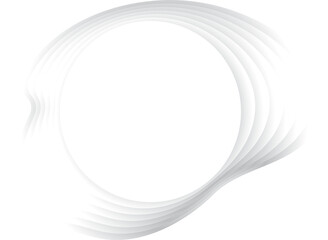 Circle ripple wavy shape with shadow in paper cut style