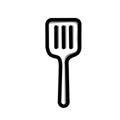 Spatula kitchen utensil line icon for cooking tools