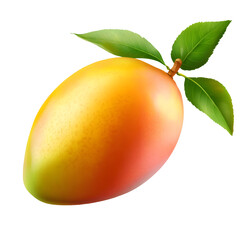 Fresh Mango Isolated on Transparent Background for Graphic Design Projects
