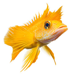Colorful Marine Fish Isolated on White Background for Fish Lover Designs