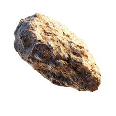 Meteoroid Isolated on White Background for Professional Use