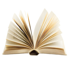 Open Book Isolated on White Background for Education and Reading Concepts