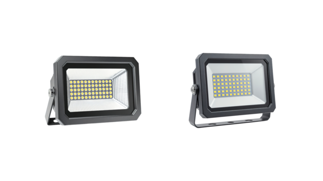 LED floodlight on transparent background png