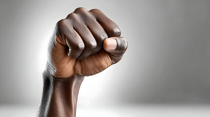 Fototapeta premium A Raised Fist Symbol of Unity and Strength