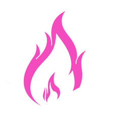 Futuristic neon fire symbol design