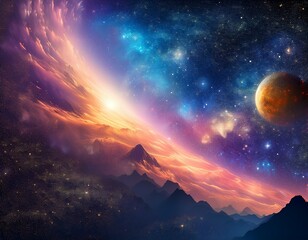 floating cosmic stardust quantum surrealism auroras of introspection celebrate mole day and world space week with ethereal majesty