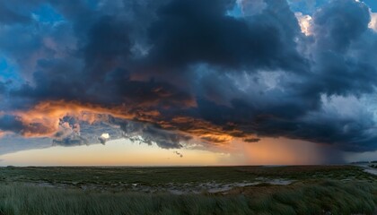 twilight enfolds a storm brewing sky dramatic clouds whispering tales of tempest day and the atmospheric dance of sirocco