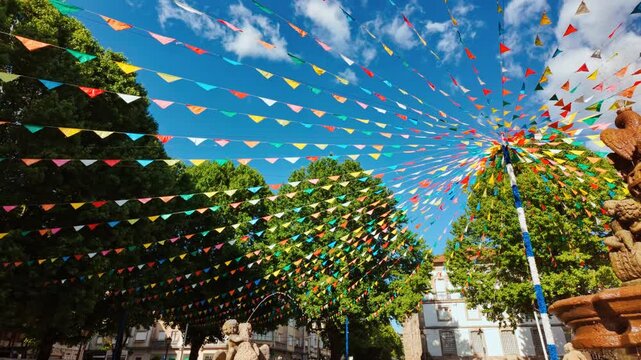 Municipal Square in Braga, Portugal opens as a central civic space with stone paving water features and surrounding public buildings where people meet and pass through