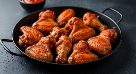 Deliciously Crispy Roasted Chicken Wings.