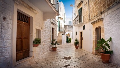 alleyway locorotondo puglia italy