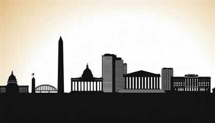 washington dc skyline silhouette