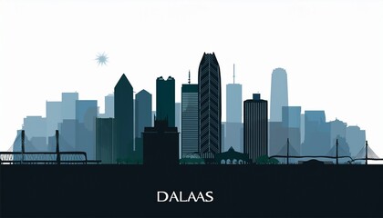 Fototapeta premium dallas skyline silhouette