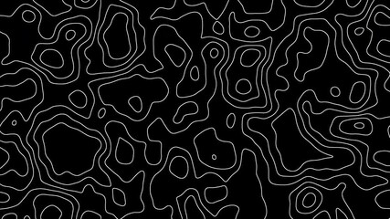 Abstract topography animation pattern dynamic waves motion black background video - Powered by Adobe