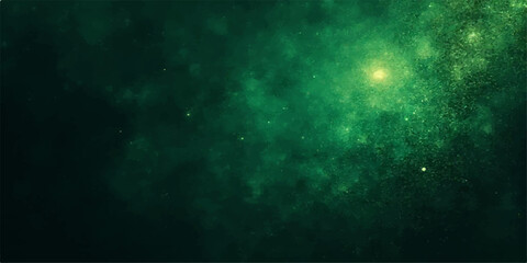 Abstract green light background with floating particles and soft textured design