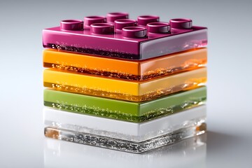 Fototapeta premium Multicolor plastic toy bricks high resolution picture