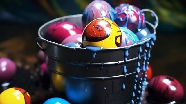 Traditional species paint in bowl for celebration holiday holi