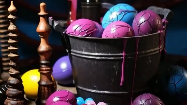 Traditional species paint in bowl for celebration holiday holi
