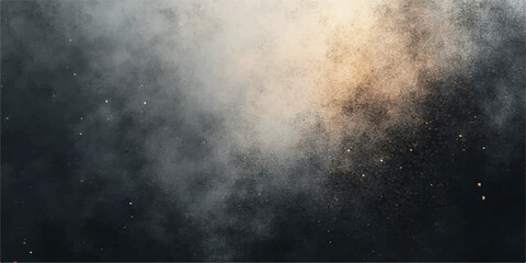 A moody, old grunge paper texture in the dark with a foggy, abstract cloudscape