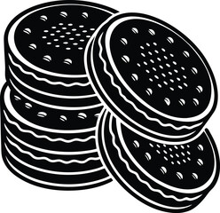 Abstract geometric pattern with contrasting colors and dynamic flow isolated on transparent background