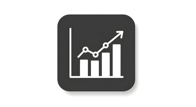 A graph icon with a bar chart for digital design, illustration, visual communication, or stock photography - Powered by Adobe