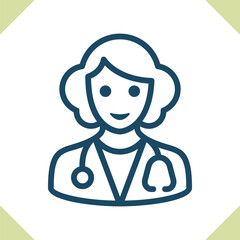 Woman Doctor Icon