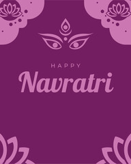 Happy navratri celebration with mandala and trident