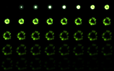Game Effects sprite sheet with black background