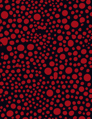 Abstrakte rote Punkte auf dunklem Hintergrund