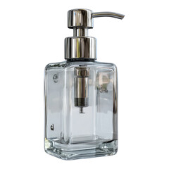 Obraz premium Elegant Glass Soap Dispenser with Pump Mechanism