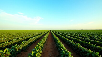 green field of corn
