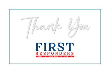 first responders holiday concept vector