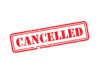 Cancelled Stamp Vector. Red Grunge Label Design, Red Cancelled Rubber Stamp. Vector Sign Illustration