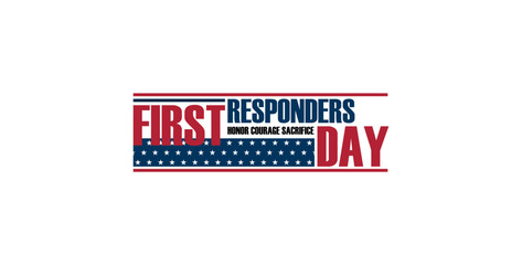 first responders holiday concept vector