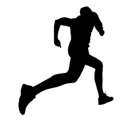 black silhouette of a running man on a transparent background, black, man, run, silhouette, black, man, run, silhouette