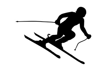 a black silhouette of a skier jumping, black, jump, man, silhouette, ski, skier, black, jump, man, silhouette, ski, skier