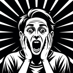 Minimalist graphic illustration featuring three elements