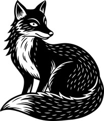 vector illustration of a fox