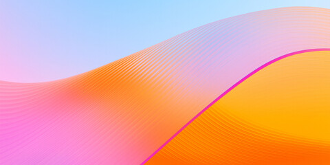 Abstract Colorful Gradient Background with Smooth Orange Pink Blue Waves

