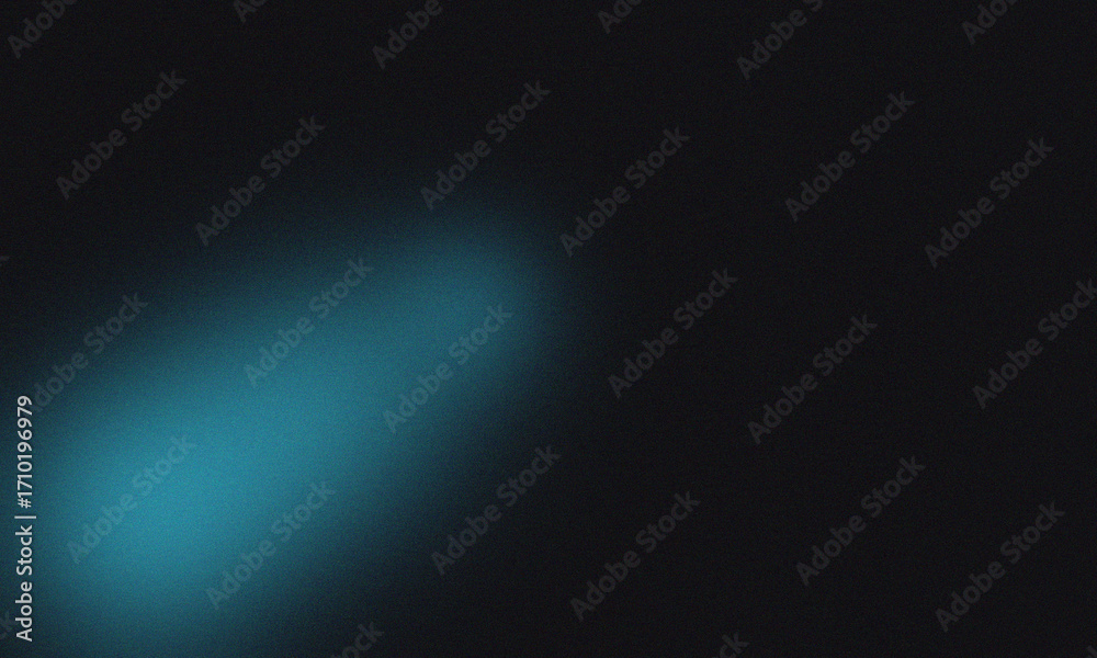 Wall mural a blurry teal light shines against a dark background creating a soft and mysterious atmosphere effec