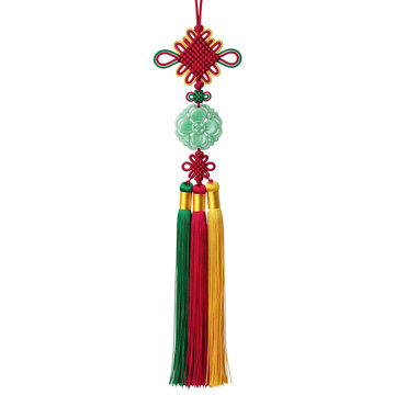A traditional Korean norigae tassel accessory for a hanbok PNG transparent background isolated