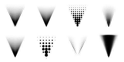 vector halftone backgrounds in various patterns