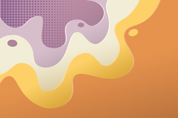 3D abstract background orange and purple  paper cut shapes. Vector design layout for business presentations, flyers, posters and invitations