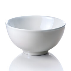 White Ceramic Bowl on White Background