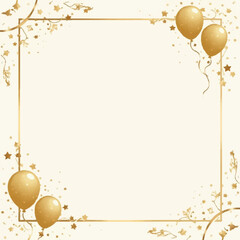 elegant festive gold balloons border celebration background