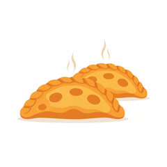 hot empanadas delicious pastries traditional snack food illustration