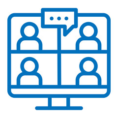 Obraz premium video conference icon