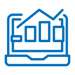 Fototapeta premium upward graph icon