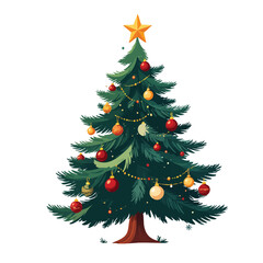 christmas tree isolated on white