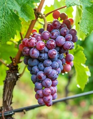 Close-up of a bunch of ripe grapes