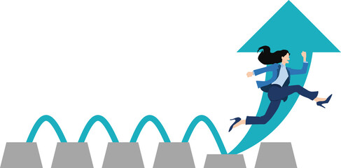 目標達成へのロードマップのイラスト